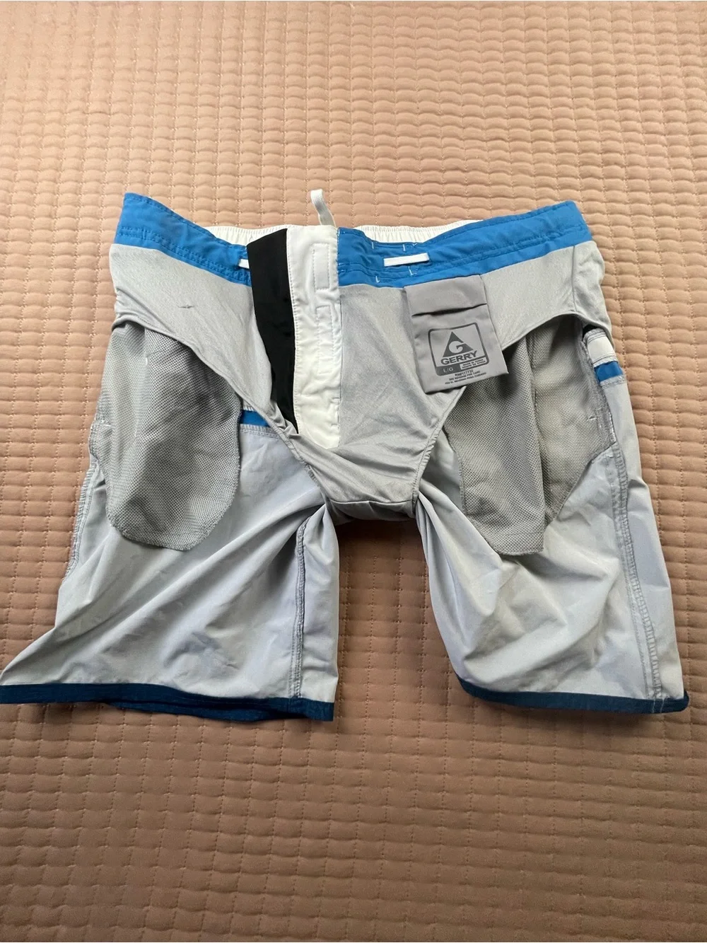 Gerry Weber Men’s Blue White Lined Swim Trunks 38W